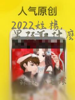 2022姓杨,男孩取什么名字好