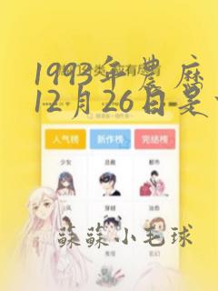 1993年农历12月26日是什么命