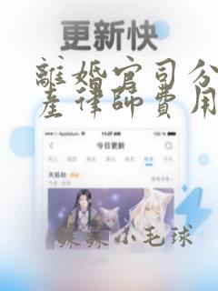 离婚官司分割财产律师费用