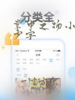 掌中之物小说多少字