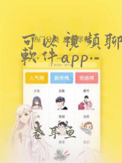 可以视频聊天的软件app