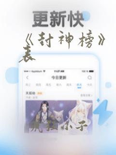 《封神榜》演员表