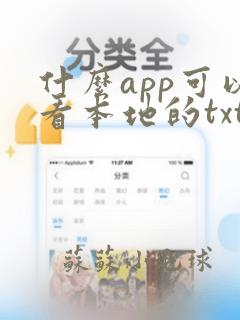 什么app可以看本地的txt小说