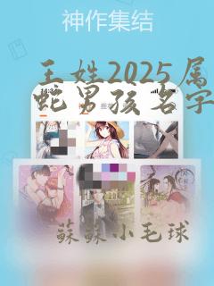 王姓2025属蛇男孩名字大全集