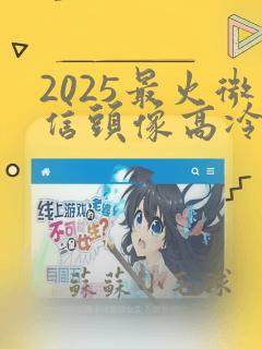 2025最火微信头像高冷女