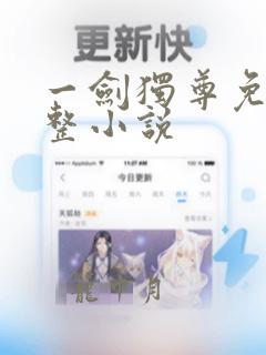 一剑独尊免费完整小说