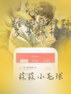 离婚请律师一般多少钱律师收费标准