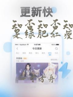 知否知否知否应是绿肥红瘦季节