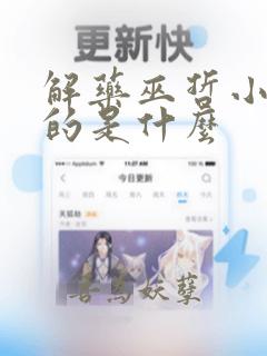 解药巫哲小说讲的是什么