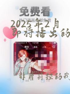 2025年2月即将播出的电视剧