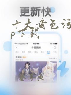 十大黄色污app下载