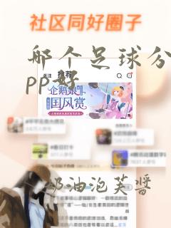 哪个足球分析app好