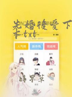 先婚后爱下载全本txt