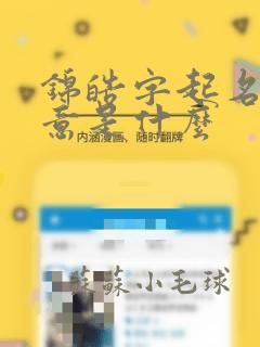 锦皓字起名的寓意是什么