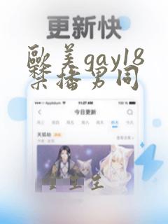 欧美gay18禁播男同