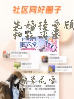 先婚后爱顾安然和苏奕丞