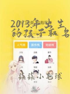 2013年出生的孩子取名