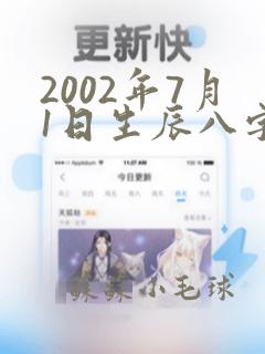 2002年7月1日生辰八字女命