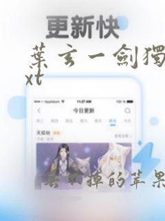 叶玄一剑独尊txt