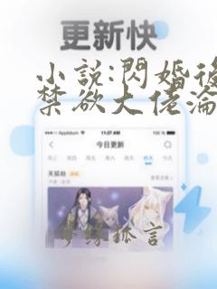 小说:闪婚后,禁欲大佬沦陷了