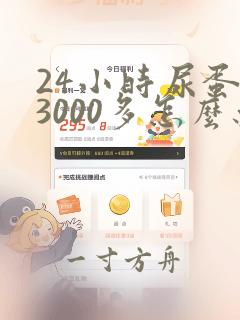 24小时尿蛋白3000多怎么办