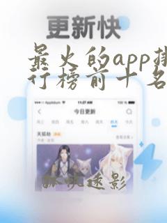 最火的app排行榜前十名