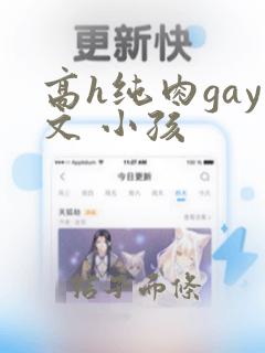 高h纯肉gay文 小孩