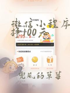 微信小程序一天挣100元