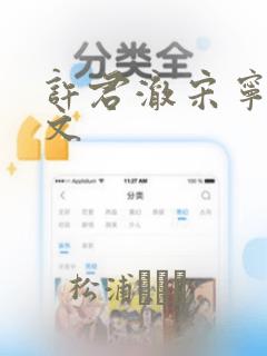 许君澈宋宁欢全文