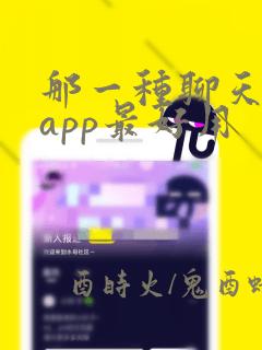 那一种聊天神器app最好用