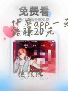 什么app一天能赚20元