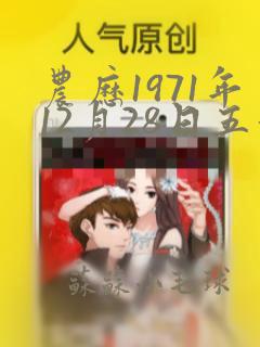 农历1971年12月28日五行属相