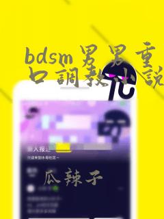 bdsm男男重口调教小说