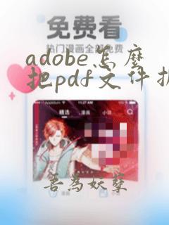 adobe怎么把pdf文件拆分成几个小文件