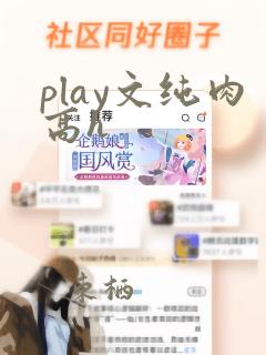 play文纯肉高h