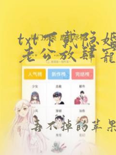 txt下载隐婚老公放肆宠