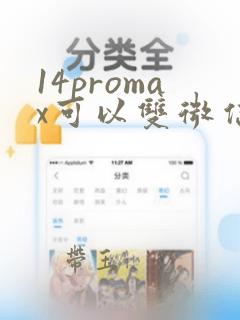 14promax可以双微信吗