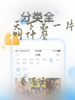 天下第一片尾曲叫什么