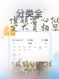 但愿君心似我心定不负相思意全诗