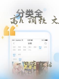 高h 调教 文