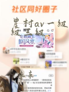 农村av一级二级三级