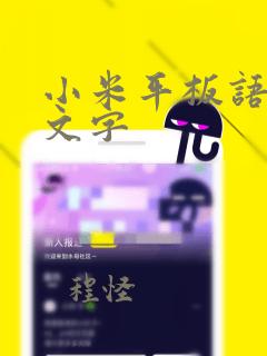 小米平板语音转文字