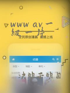 www av一级一片