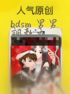 bdsm 男男调教文