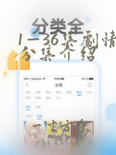 1—36集剧情分集介绍