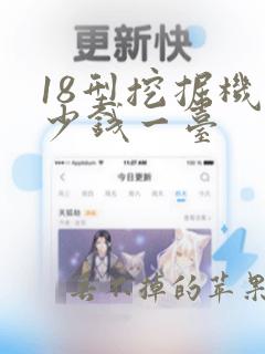 18型挖掘机多少钱一台