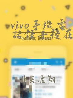 vivo手机电话录音后在哪里找