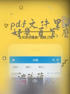 pdf文件里面好几页怎么编辑成1页