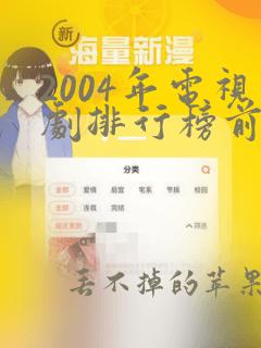 2004年电视剧排行榜前十名