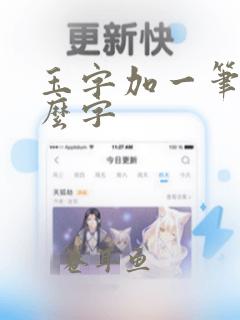 玉字加一笔是什么字